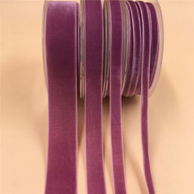 6 мм, 9 мм, 15 мм, 25 мм V041 фиолетовая нейлоновая односторонняя бархатная лента, без растяжки велюровые ленты тесьма аксессуары для творчества 2024 - купить недорого