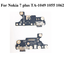 Оригинал для Nokia 7 plus 7 plus TA-1049 1055 1062 USB порт зарядная плата с микрофоном высокое качество Nokia7 plus USB плата 2024 - купить недорого