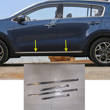 Detector de estilismo de puerta lateral de acero inoxidable para Kia Sportage KX5, 2016, 2017, 2018, 4 Uds. 2024 - compra barato