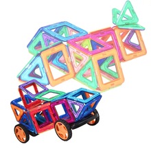 Mylitdear Big Size 21-119pcs Magnetic Tiles Building Block Educational Toys for Toddlers Car Wheels Magnetic Construction Toys 2024 - buy cheap