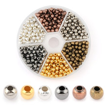 4mm colorful metal beads round Iron beads Loose spacer beads for necklace bracelet DIY  Jewelry Making Accessories 948PCS/box 2024 - buy cheap