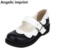 Angelic imprint japan woman mori girl lolita cosplay shoes lady low heels pumps women princess dress party shoes bowtie 33-47 2024 - buy cheap