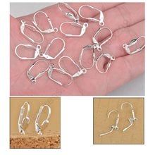 Making Jewelry Findings Silver Shell Square LeverBack Leaves Ear Wire Earrings Clasp Hooks Wholesale Lot Fine 2024 - buy cheap