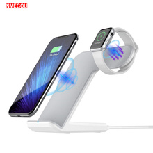 2 In 1 Fast Qi Wireless Charger for Apple IPhone X XR XS Max 7 8 Plus I Watch 4 3 2 1 for Samsung Galaxy S8 S9 Plus Note 8 9 10W 2024 - buy cheap