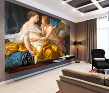 Papel tapiz retro personalizado, pintura de Ángel psyche y Eros para sala de estar, dormitorio, TV, Fondo de pared, impermeable 2024 - compra barato