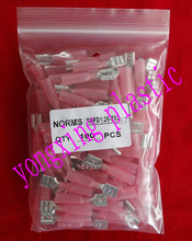 100PCS Heat shrinkable Female  insulating Terminal red color  22-18AWG(0.5-1.5)Square cable 2024 - buy cheap