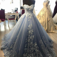 Vestido de quinceanera 2019, liquidação, vestido de baile de renda com apliques florais doces, elegante, lindo, chique, vestidos de baile 2024 - compre barato