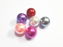 20mm  100pcs/lot  Valentine's Day Color Mixed Chunky Round Imitation Pearl Acrylic Loose Beads For Necklace Jewelry Making 2024 - buy cheap