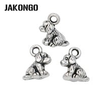 10pcs Antique Silver Plated Zinc Alloy Tiny Dog Charms Pendants for Jewelry Making DIY Handmade Craft 10x8mm 2024 - buy cheap