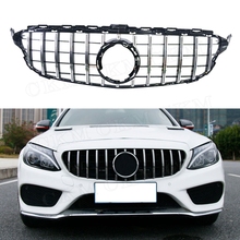 C Class ABS Front Bumper Mesh Grill Grille for Mercedes Benz W205 C200 C250 C300 C43 2015-2019 GTR Style Not for C63 AMG 2024 - buy cheap