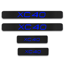 4D Carbon Fiber Vinyl Sticker For VOLVO XC40 Car Door Sill Welcome Pedal Stickers Door Entry Guard 4Pcs Auto Accessories 2024 - buy cheap