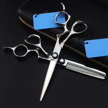 professional japan 440c 6 inch gem hair scissors set cutting barber makas haircut scissor thinning shears hairdressing scissors 2024 - buy cheap