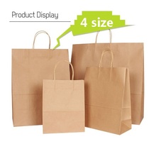 30PCS/lot  kraft paper bag with handle wedding party bag Fashionable cloth shoes gift paper bags 4size Multifunction Wholesale 2024 - buy cheap