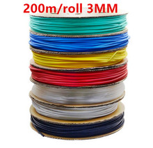 200m/roll 3MM Heat shrinkable tube heat shrink tubing Insulation casing 200m a reel 2024 - buy cheap