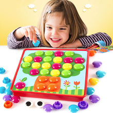 Детские 3D пазлы, игрушка, искусство, Цветная Мозаика, кнопки, сборка грибов, пазл для ногтей, Детские Обучающие Развивающие игрушки 2024 - купить недорого