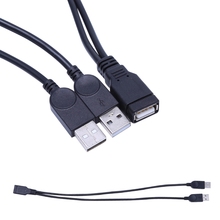 Удлинительный кабель USB 2,0 Type A 1 Female To 2 Male Y-Splitter для синхронизации данных и зарядки 2024 - купить недорого