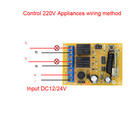 Dc 12 v 2ch 24 v 10a relé sem fio interruptor de controle remoto sistema receptor transmissor para porta controle acesso lâmpada led - foto 2026