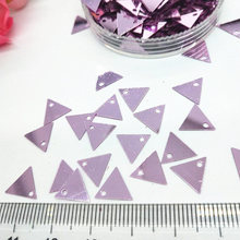 LNHOME-Lentejuelas para artesanías pequeñas lentejuelas, forma Triangular, accesorios de costura, color rosa y Lila, 50g, 9mm 2024 - compra barato