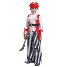 Kids Child Stripe Caribbean Little Pirate Buccaneer Costumes for Boys Halloween Purim Carnival Masquerade Mardi Gras Outfit 2024 - buy cheap