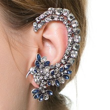 New Ear Type 2022 Luxury Punk Cool Crystal Gem  Earring Ear Cuff Trendy Earrings Clip On Earrings For Women 1E308 2024 - buy cheap