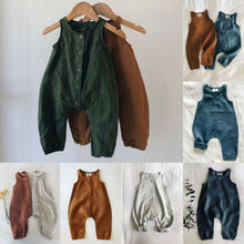 Niños recién nacidos bebé niña algodón Romper sin mangas mono de botón peleles niños ropa traje 2024 - compra barato