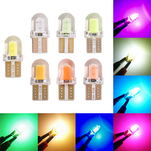 Luz de silicone led colorida para placa de carro, lâmpada super brilhante de seta t10 100 194 w5w cob 8smd 1w dc 12v 2024 - compre barato