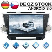 Radio con GPS para coche, reproductor de DVD con GPS para coche, 2 Din, IPS, 10,1 pulgadas, ocho núcleos, para Toyota Highlander 2008-2014, unidad central de sistema Android 8,0 2024 - compra barato