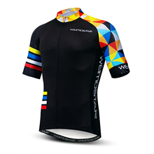 Weimostar-Maillot de ciclismo para hombre, camiseta colorida y transpirable, ropa Anti-UV para bicicleta de carretera, Maillot de verano 2024 - compra barato