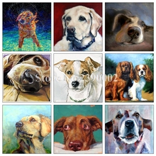 Pintura de diamante bordado, cuadro de perro bonito, punto de cruz, animales de imitación, mosaico, decoración del hogar 2024 - compra barato