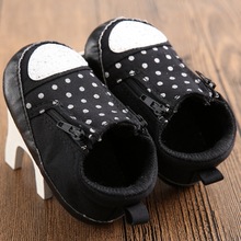 0-1 year old boys and girls baby spring and autumn style casual wave point double zipper baby toddler shoes 2024 - buy cheap