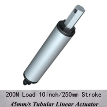 Actuador lineal tubular de alta velocidad, 45mm/seg, 12v, 10 pulgadas/250mm, 200N, gran oferta 2024 - compra barato