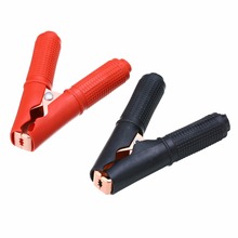 1pair 90mm Black Red Crocodile Clamp 100A Alligator Clips For Car Vehicle Battery Charger 2024 - buy cheap