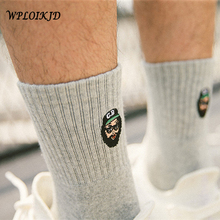 WPLOIKJD-Calcetines cortos de algodón para hombre, medias de estilo Harajuku y Hip Hop, de estilo patineta larga 2024 - compra barato