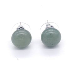 Trendy-beads Silver Plated Green Aventurine Bread Shape Stud Earrings For Female Anniversary Jewelry 2024 - buy cheap