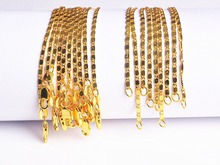 50PCS 16-30 inch gold filled with smooth chain necklace wholesale hot 2024 - buy cheap