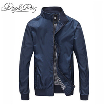 DAVYDAISY Men Jacket Autumn Social Dress Thin Solid Stand Collar Zipper Casual Bomber Jacket Work Men Business Coats DCT-018 2024 - buy cheap