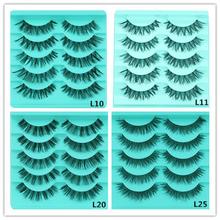 OutTop  Cosmetic Fashion  5 Pais  Crisscross False Eyelashes Lashes Beauty   Hot Eye Lashes     2018 July27 2024 - buy cheap