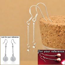 Free Shipping 100PCS/Lot 925 Sterling Silver Jewelry Findings DIY Making Chain Rolo Long line Earring Ear Thread Hook 2024 - buy cheap