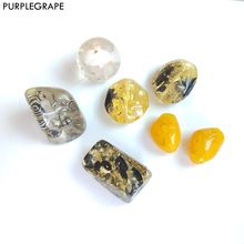 PURPLEGRAPE DIY handmade jewelry earrings necklace bracelet accessories geometry irregular perforation resin material 4 pieces 2024 - buy cheap