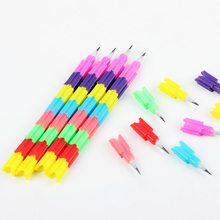 10 PCS Pencils Colorful Stacker Swap 8 Colors Section Building Block Non-sharpening Pencil Multifunction Pencil 2024 - buy cheap