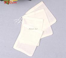 10pcs/lot 8x10cm 60 density  hand made cotton drawstring filter bag Tea Pollen Storage bags 2024 - buy cheap