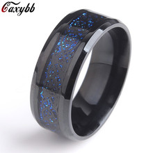 Dropshipping 316L Stainless steel Ring Wedding Band Blue Carbon Fiber des Nibelungen Dragon rings for men 2024 - buy cheap