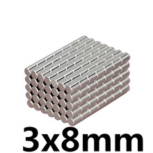 Super Strong Rare Earth Magnets Neodymium 3x8mm  Round Magnet  N35 20Pcs 2024 - buy cheap