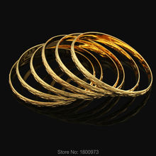 New Arrival Vintage Dubai gold jewelry Men Women . Gold Color Bangles for Ethiopian Bangle Bracelets African jewelry 2024 - buy cheap