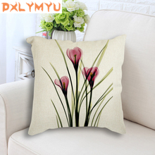 Fronha de travesseiro decorativa, capa de travesseiro moderna de estampa de flor de tulipas, flor abstrata para casa, fronha decorativa 45x45cm para cama 2024 - compre barato