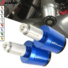 Acessórios da motocicleta de Alumínio CNC 7/8 ''22 MM Tampa Guiador Grips Handle Bar End Plugs Para SUZUKI DL650/V-STROM 2004-2012 2024 - compre barato