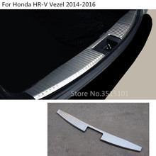 Автомобильная внутренняя накладка на задний бампер из нержавеющей стали Рамка пороговой педаль для Honda HRV HR-V Vezel 2014 2015 2016 2017 2024 - купить недорого