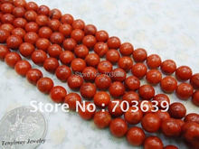 Natural Round Coral Beads, 5 Strands 16"/Strand Red Coral Loose Beads, Fashion 10mm Coral Beads Fit Necklace, Bracelet DIY 2024 - buy cheap