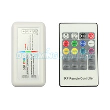 Controle remoto rf 433m 20 teclas 12a rgb, controlador led de plástico com conexão fácil para tiras de led rgb 2024 - compre barato