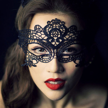 1Piece Fashion Sexy Embroidery Black Lace Mask Lady Cutout Mask Masquerade Mysterious Masks For Home Party Costume 2024 - buy cheap